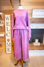 Load image into Gallery viewer, Fuchsia Relaxed Fit Lounge Pants
