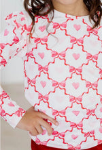 Load image into Gallery viewer, Girls Heart and Bow Boutique Top
