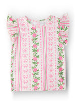 Load image into Gallery viewer, Girls Bows and Roses Boutique Top
