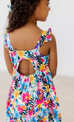 Load image into Gallery viewer, Girls Bright Floral Maxi Dress
