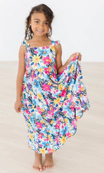 Load image into Gallery viewer, Girls Bright Floral Maxi Dress
