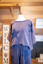 Load image into Gallery viewer, Star Print Short Sleeve Sweatshirt
