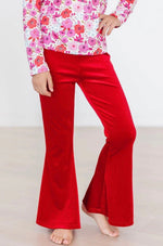 Load image into Gallery viewer, Girls Red Bell Bottom Flare Pants
