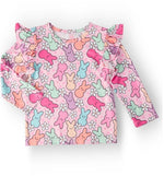 Load image into Gallery viewer, Kids Pink Bunny Graphic Shirt
