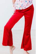 Load image into Gallery viewer, Girls Red Bell Bottom Flare Pants
