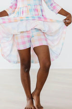 Load image into Gallery viewer, Rainbow Checkered Kids Dress
