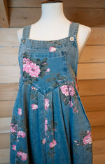 Load image into Gallery viewer, Pink Floral Wide Leg Overall Pants
