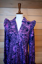 Load image into Gallery viewer, Purple Paisley Tiered Dress
