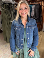 Load image into Gallery viewer, Born in the USA denim jacket

