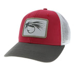 Load image into Gallery viewer, black &amp; white fly red mid pro trucker hat

